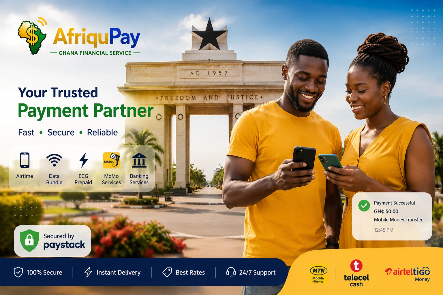 AFRIQUPAY mobile money banner
